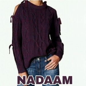NWT NADAAM NORDSTROM Sweater tie sleeves Quiet Luxury $120